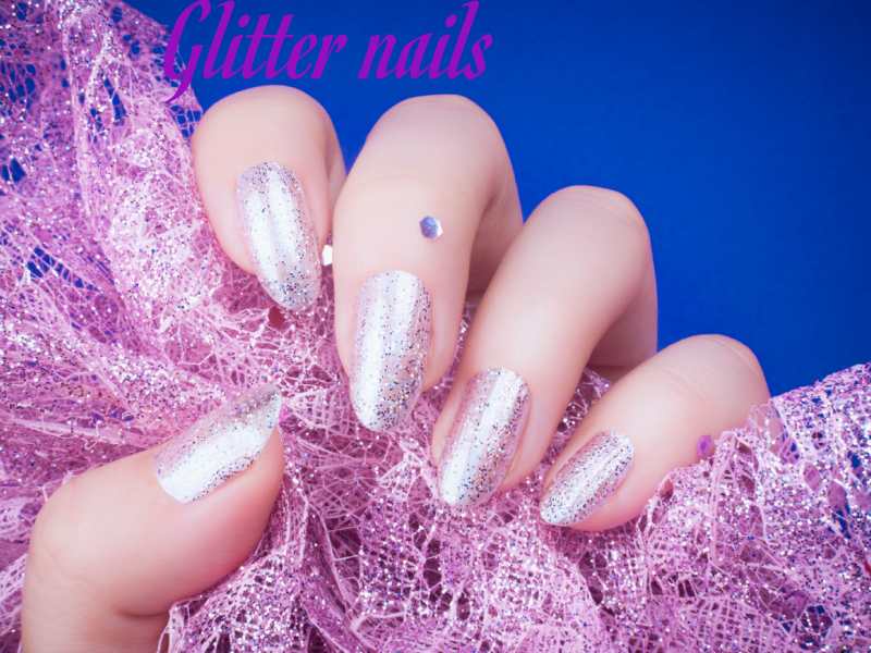 glitter nails