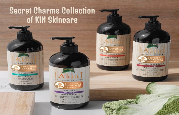Secret Charms Collection of KIN Skincare