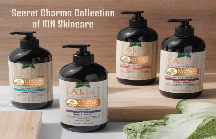 Secret Charms Collection of KIN Skincare