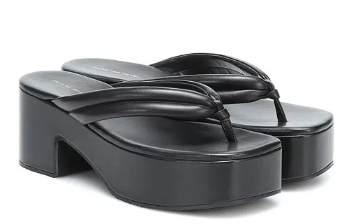 Puffy Leather Sandals